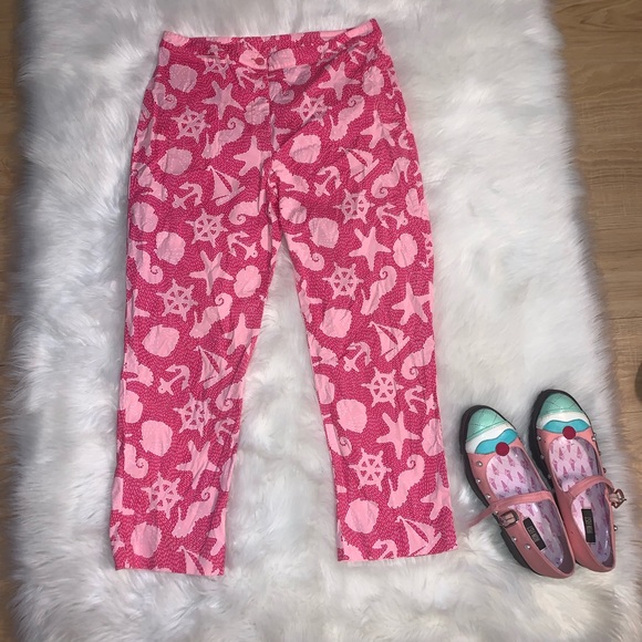 Lilly Pulitzer smooth sailing nautical pink capris - Picture 8 of 8